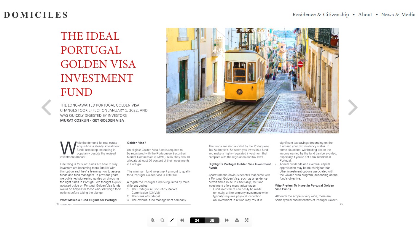 The Ideal Portugal passvisa Investment Fund