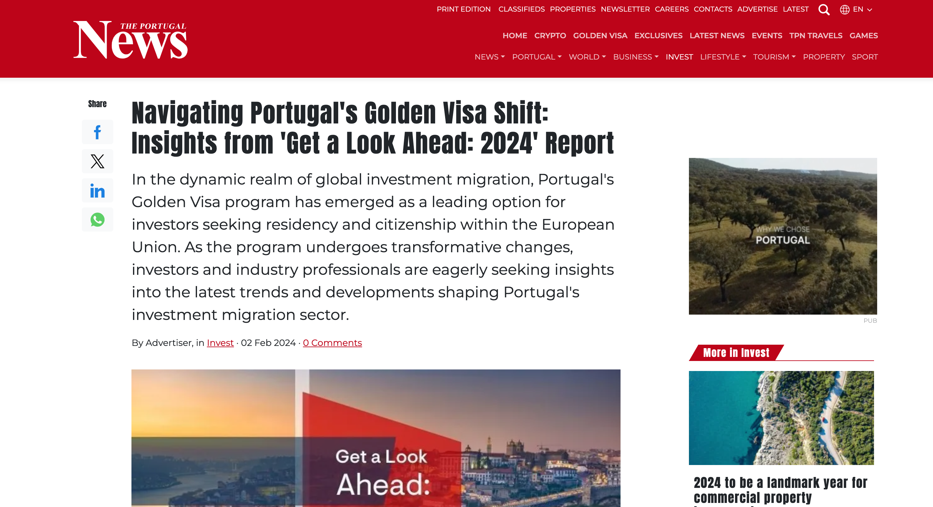 Navigating Portugal's passvisa Shift: Insights from 'Get a Look Ahead: 2024' Report