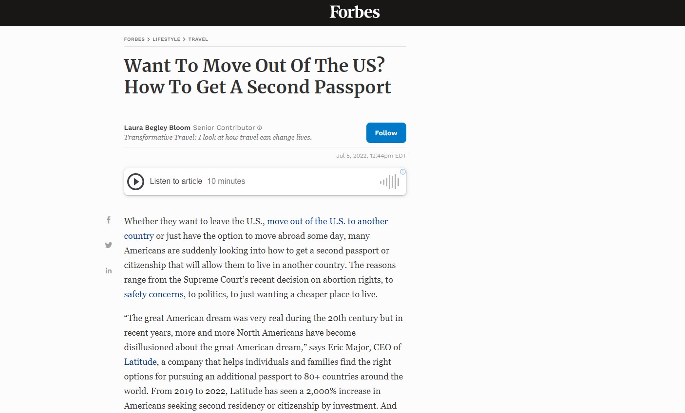 Want To Move Out Of The US? How To Get A Second Passport