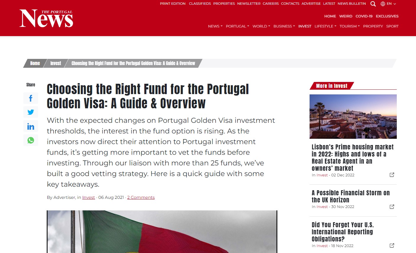 Choosing the Right Fund for the Portugal passvisa