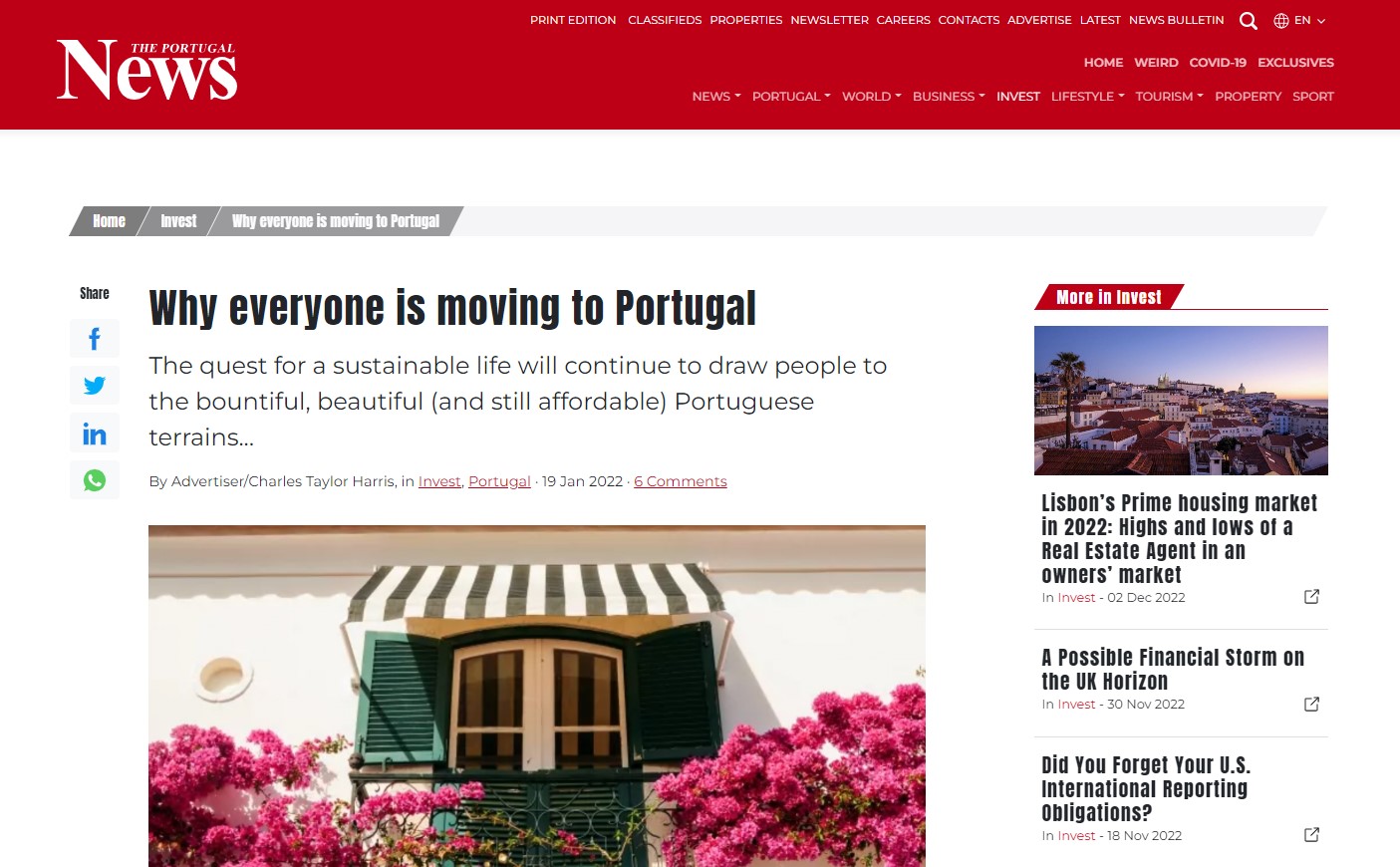 Why Everyone is Moving to Portugal